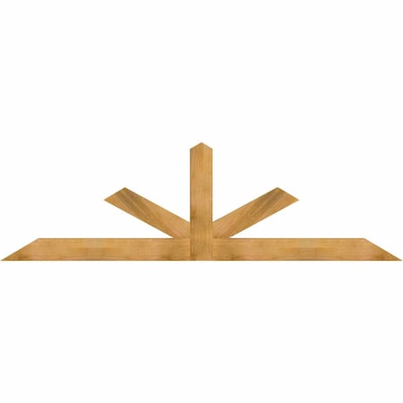 Ekena Millwork Saratoga Timber Gable Bracket, Western Red Cedar, 108"W x 31 1/2"H x 4"D x 6"F, 7/12 Pitch GBW108X31X0406SAR00RWR